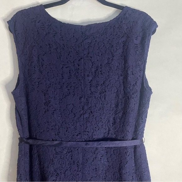 Oh Baby by Motherhood‎ Navy Blue Lace Tie Waist Dress XL Sleeveless - Picture 6 of 7